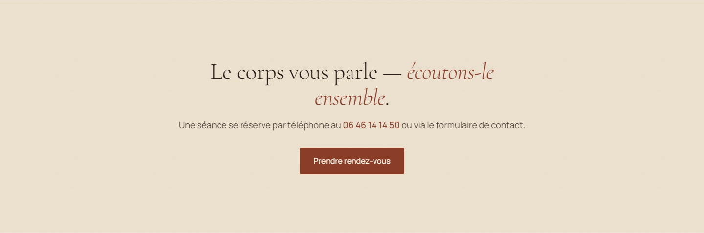 Prise de rendez-vous — CTA final