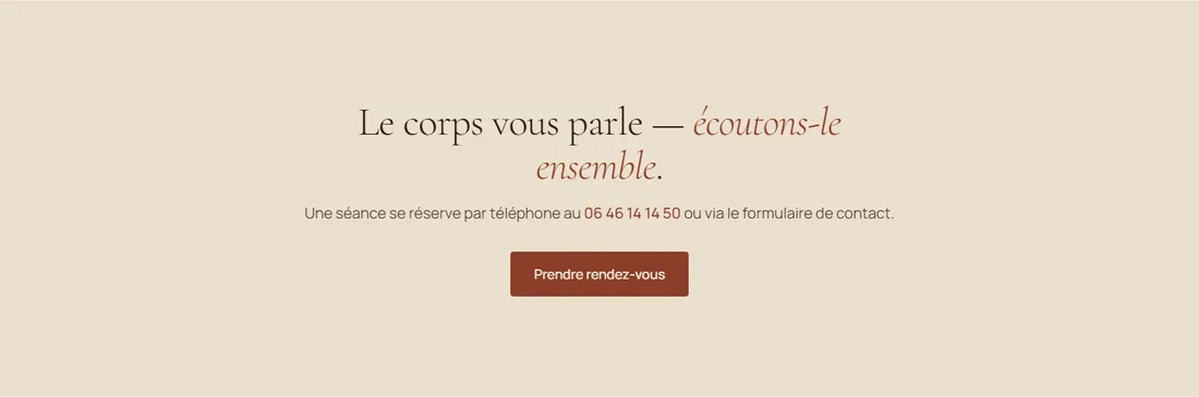 Prise de rendez-vous — CTA final