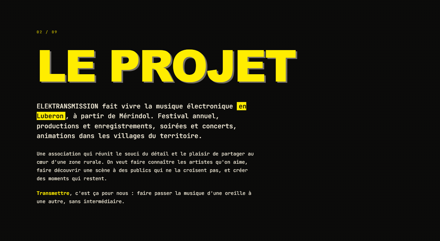 Le projet