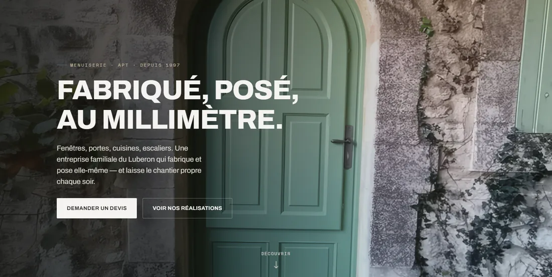Fabriqué, posé,au millimètre.
