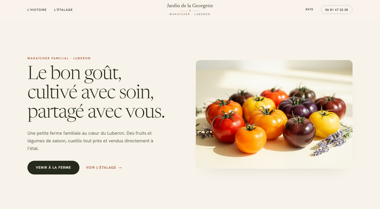 Nouveau site — Jardin de la Georgette