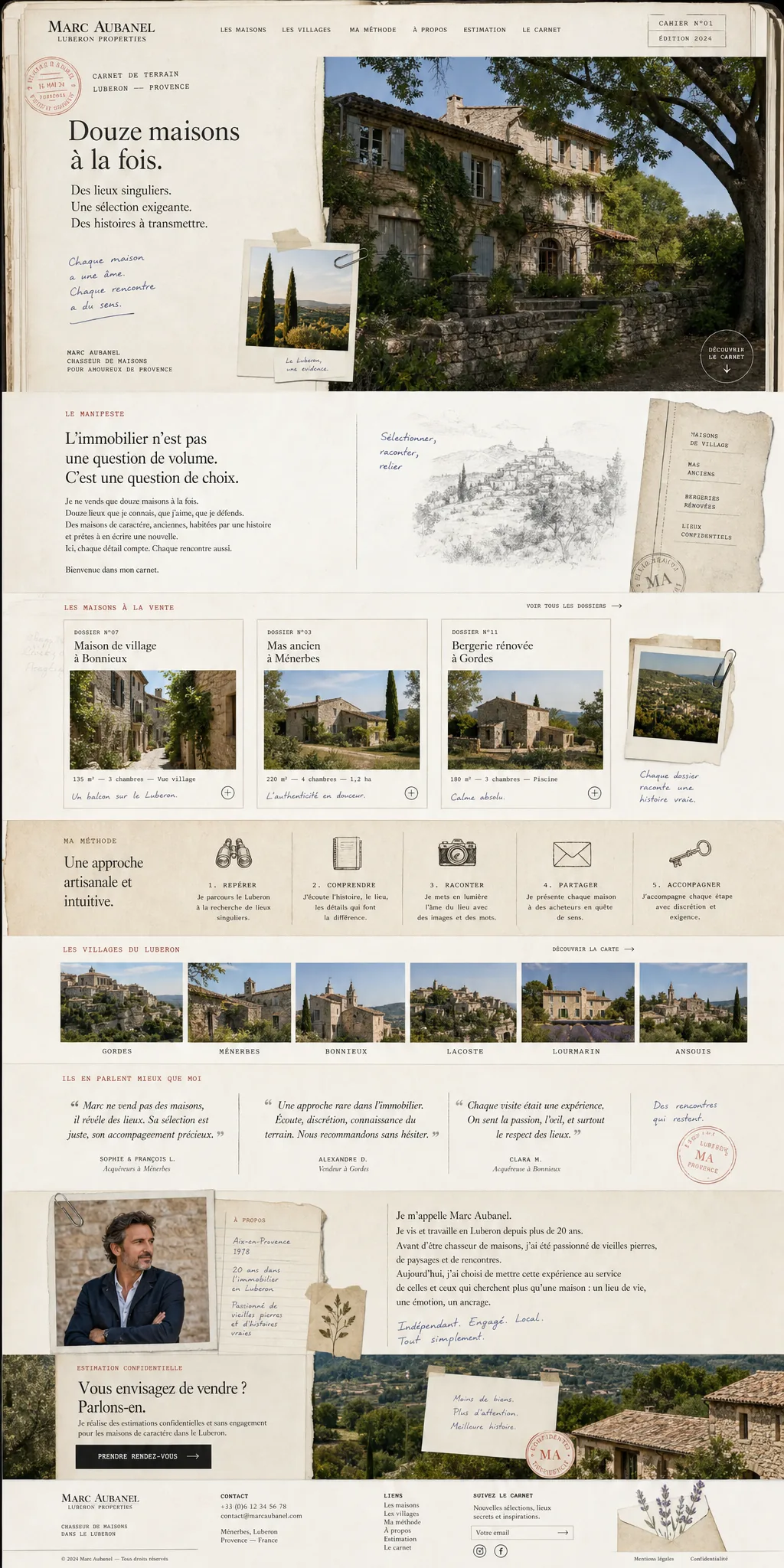 Référence A — Le carnet des maisons