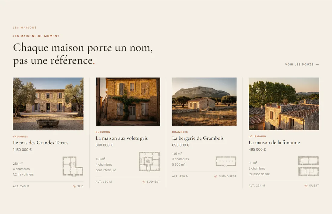 Les maisons du moment