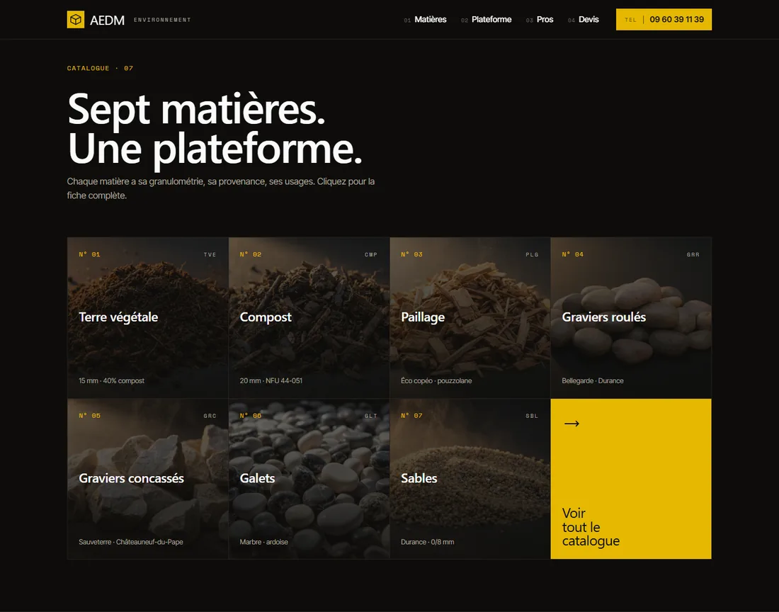 Les sept matières