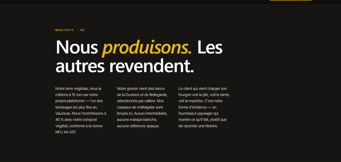 Nous produisons, les autres revendent