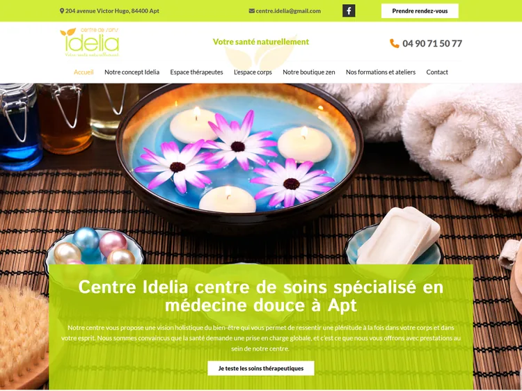 Site avant — Page d'accueil