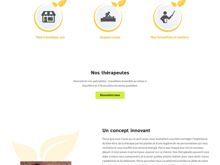 Site avant — Concept