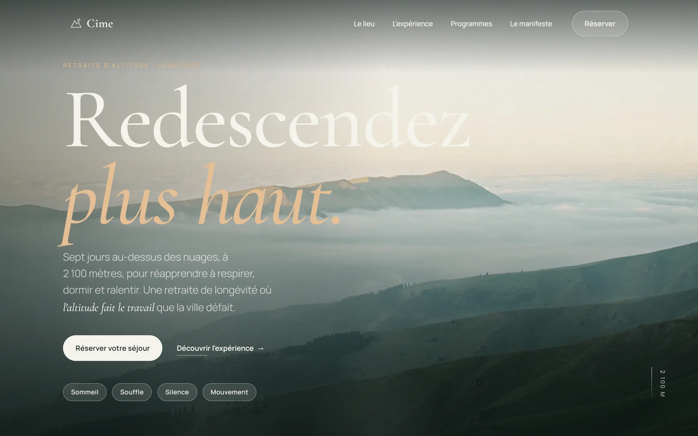 Aperçu du site Cime
